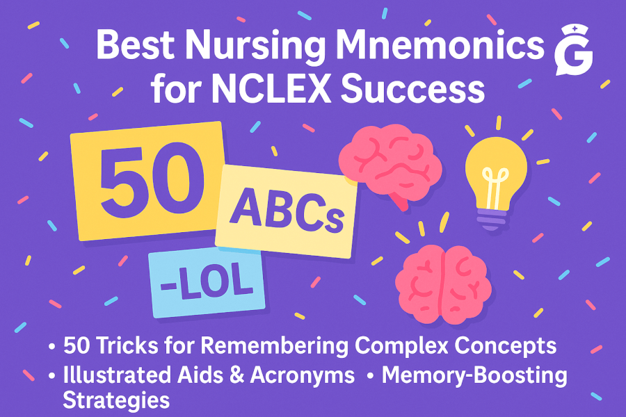 The Best Nursing Mnemonics for NCLEX Success: 50 Memory Tricks to Master Complex Concepts