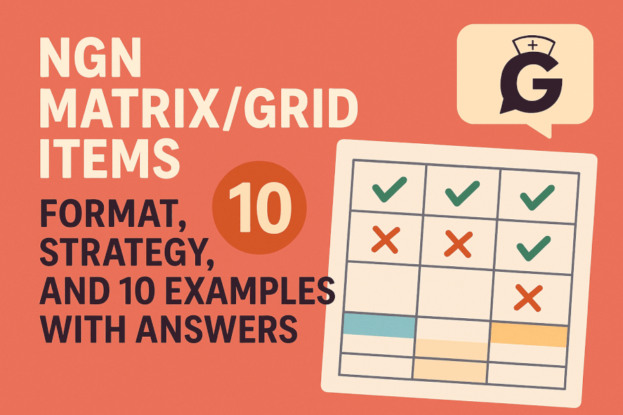 NGN Matrix/Grid Items (2025): Format, Strategy, and 10 Examples with Answers