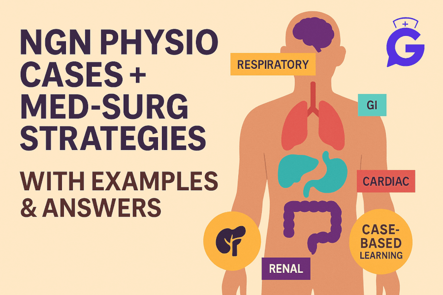 NGN Med-Surg & Physiological Adaptation Case Studies (2025): 10 Examples with Answers and Rationale