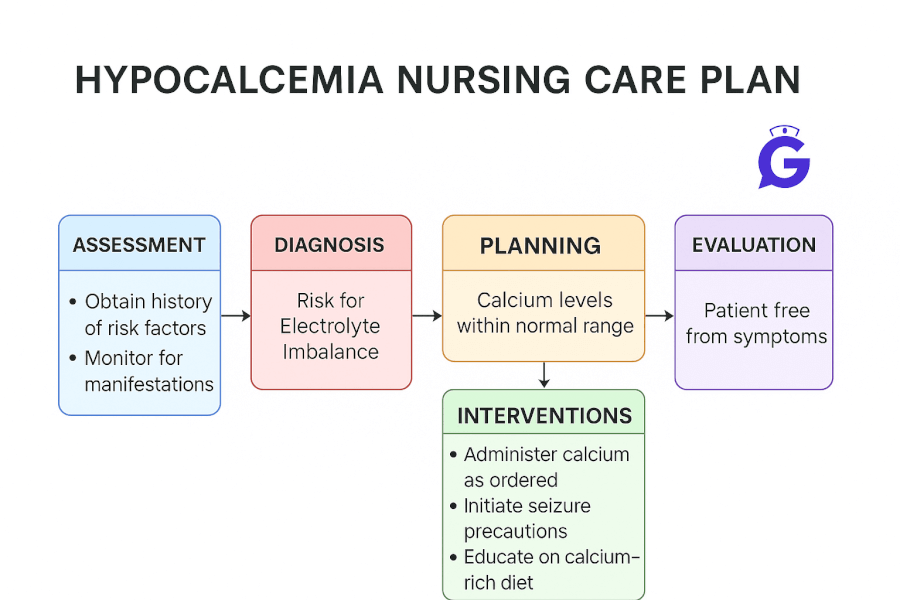 Hypocalcemia Nursing Care Plan (2025): Diagnoses, Interventions, SMART Goals & Patient Teaching
