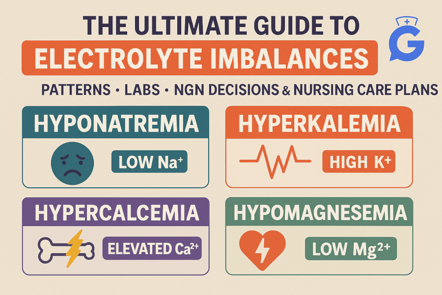 The Ultimate Guide to Electrolyte Imbalances: Patterns, Labs, NGN Decisions & Nursing Care Plans