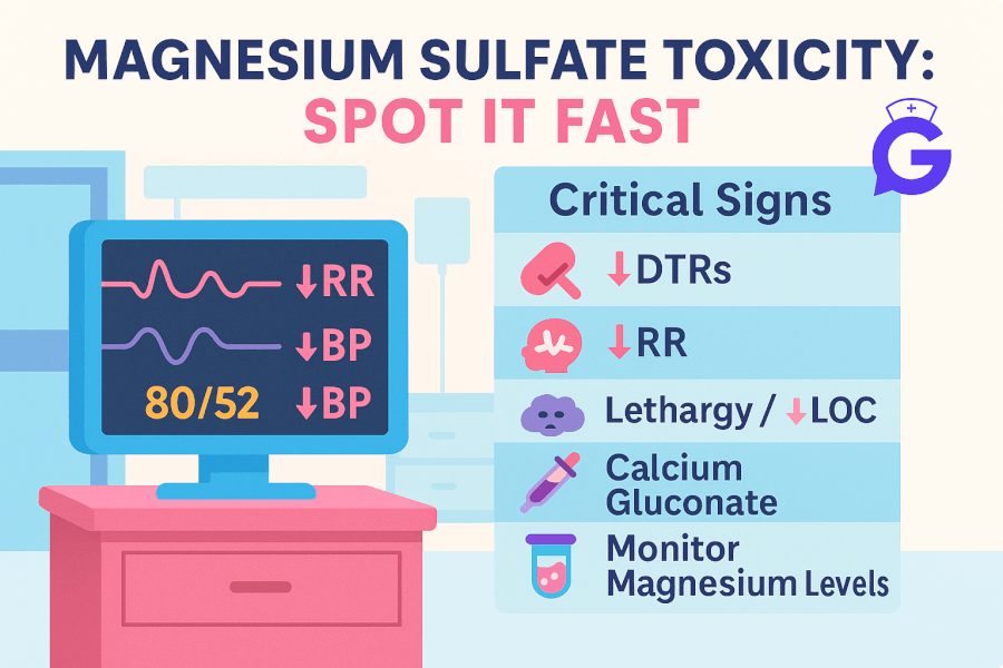 Magnesium Sulfate Toxicity: First Signs, Rapid Response, and Calcium Gluconate Rescue (with NGN Bow-Tie Drills)