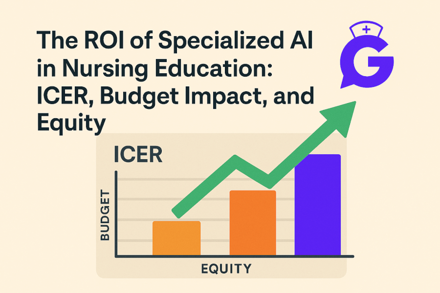 The ROI of Specialized AI in Nursing Education: ICER, Budget Impact, and Equity